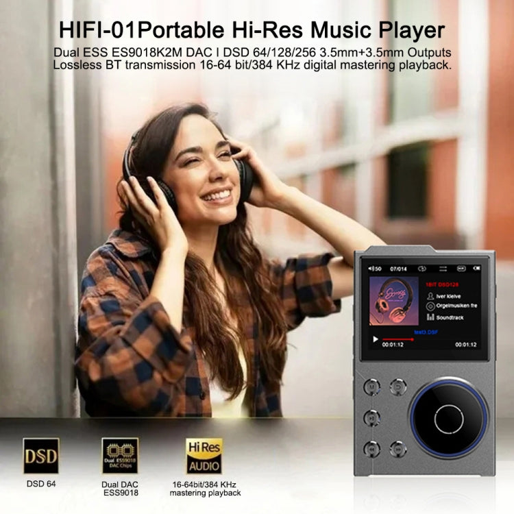 2.4 Inch HIFI Bluetooth Music Player DSD256 Mastering Sound Quality Walkman