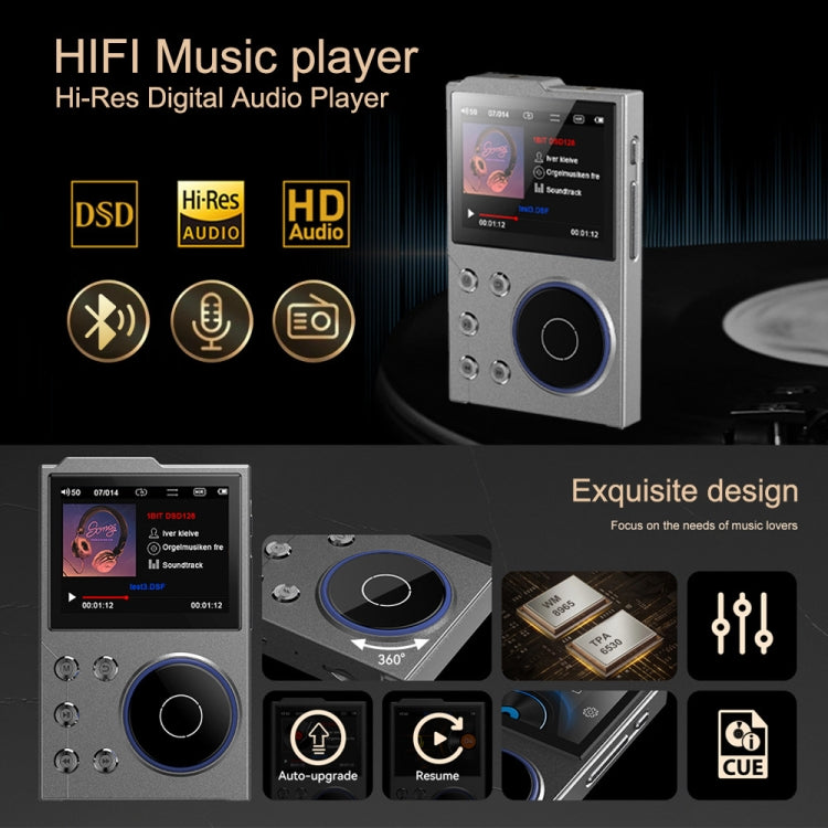 2.4 Inch HIFI Bluetooth Music Player DSD256 Mastering Sound Quality Walkman