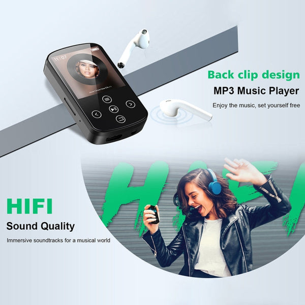 MP3 Bluetooth Music Player HIFI Sports Clip Touch Screen MP4