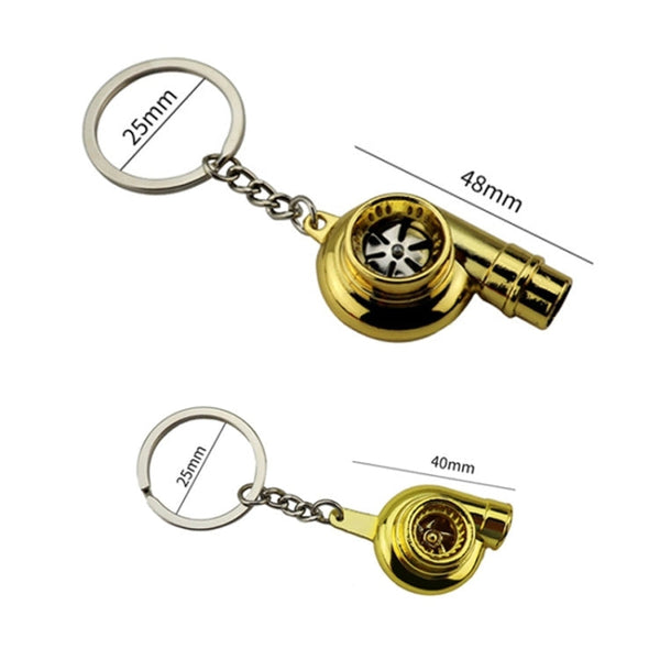 Car Tuning Accessories Turbo Keychain Decorative Pendant