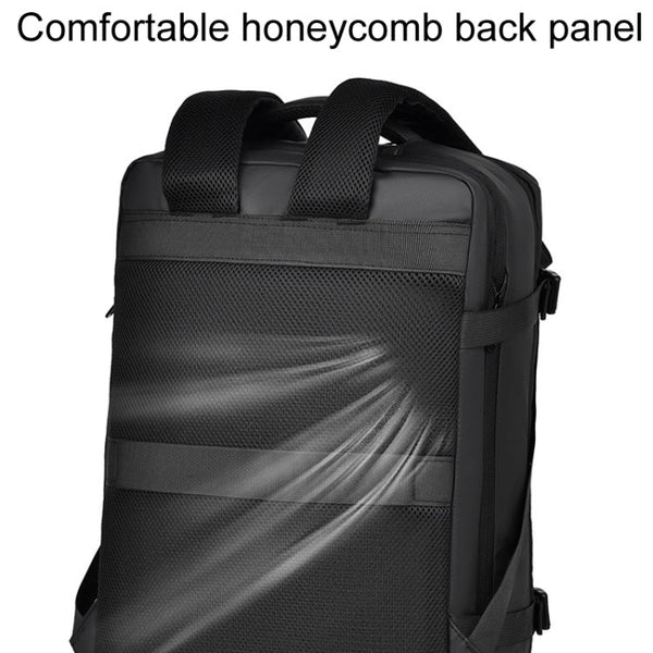 WEIXIER B726 Simple Expandable Double-Shoulder Backpack Large Capacity Business Casual Bag