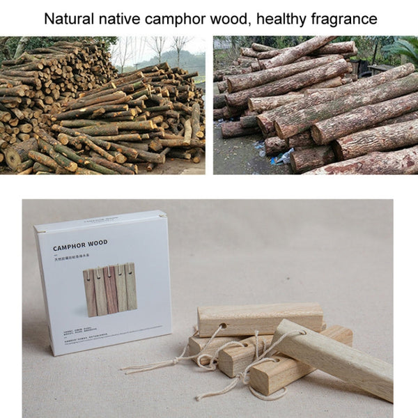 5pcs /Box Camphor Wood Strips Wardrobe Insect Repellent Moth-proof Increase Balsam Camphor Wood