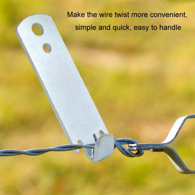 2pcs /Set Wire Twister T-Post Clamp Fence Wire Rope Winder