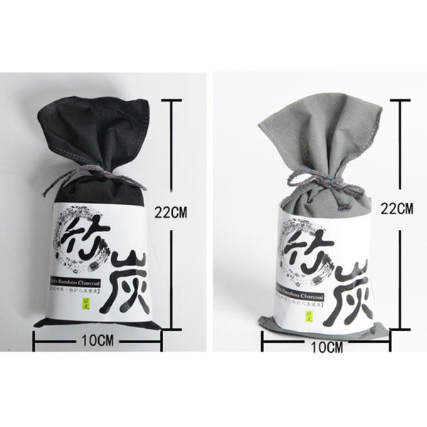 3Bags Bamboo Charcoal Air Purifying Bag For Refrigerators Wardrobes Car Formaldehyde Odor Removal Pack