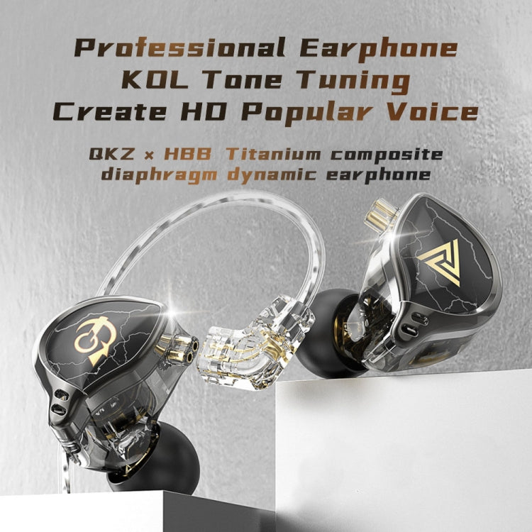 3.5mm Mobile Phone Earphones Sports In-Ear Pluggable Stage Earphone, QKZ HBB With Microphone, QKZ HBB Standard