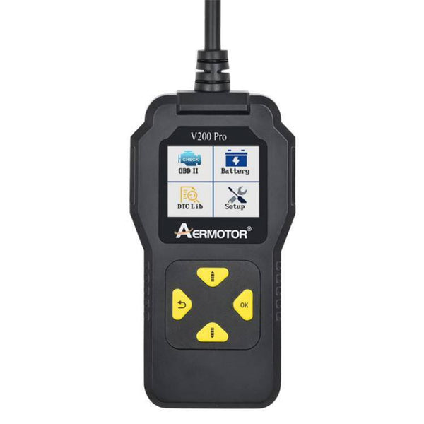 AERMOTOR V200PRO Car Troubleshooter Engine Inspection Scanner Readout Card ELM327 Battery Inspection Tool