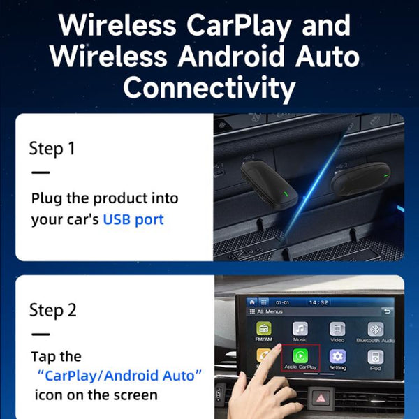 Original Carplay Wired To Wireless Box Adapter Car Connect Android Box