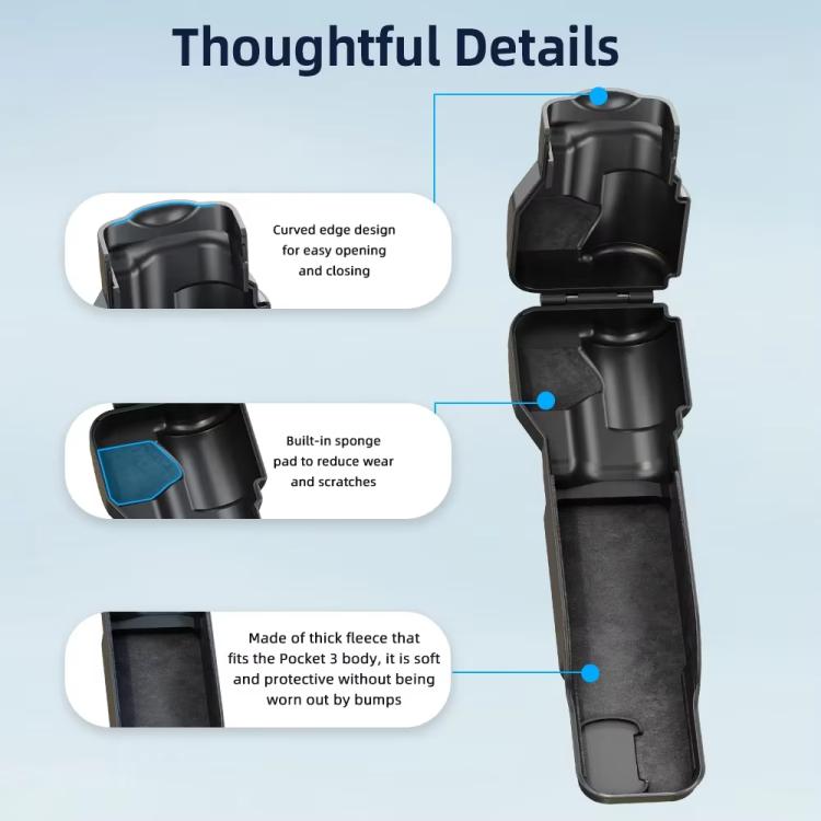 For DJI OSMO Pocket 3 BRDRC Lens Cap Camera Case Screen Protector Accessories