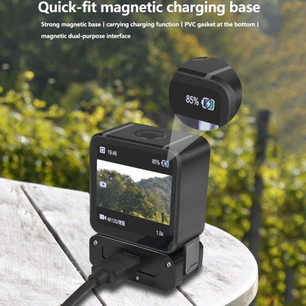For DJI Osmo Action 2 Camera Magnetic Charging Base with 1/4 Inch & Arri Hole