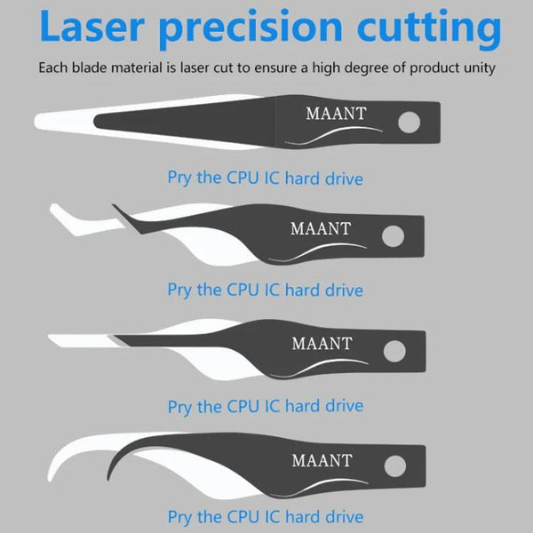 4 In 1 Blade Pry IC / CPU Hard Disk Blade Cell Phone Motherboard Repair Scraping Gum Degumming Tools
