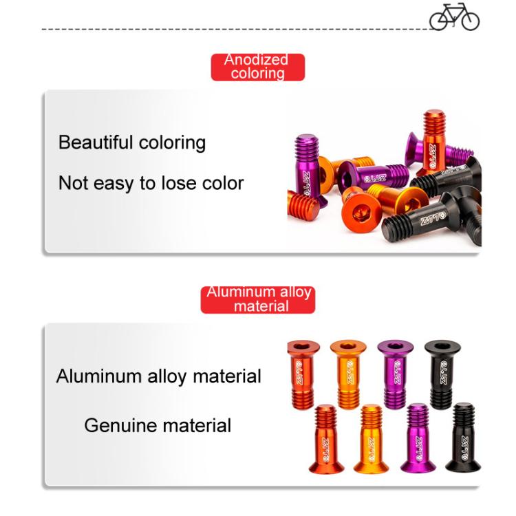 2pcs ZTTO Bicycle Rear Derailleur Sprocket Screws M5 Modified Road Mountain Derailleur Guide Wheel