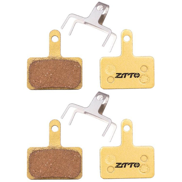 2pairs ZTTO Mountain Bike Full Metal Copper Base Lining Oil Disc Block Brake Pad