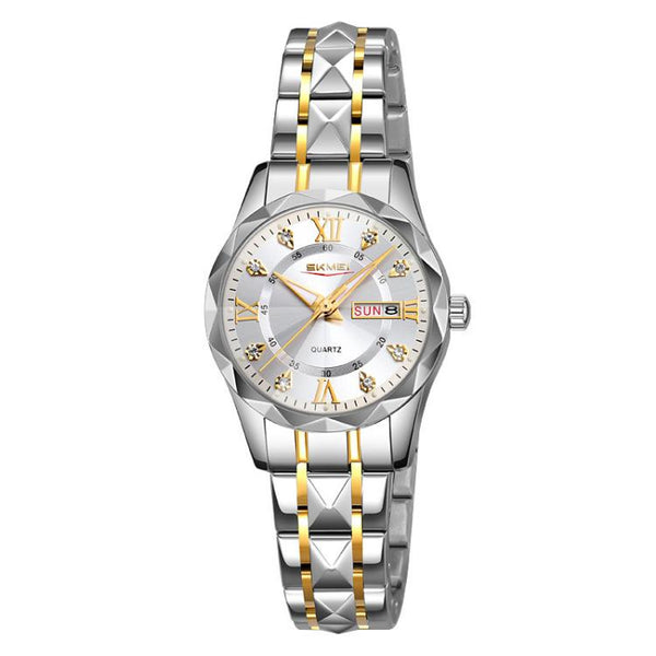 SKMEI Business Casual Watches Diamond Case Luminous Waterproof Quartz Watch