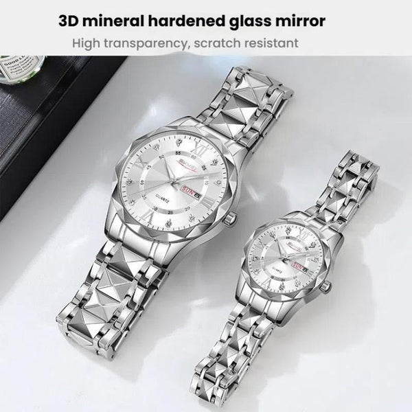SKMEI Business Casual Watches Diamond Case Luminous Waterproof Quartz Watch