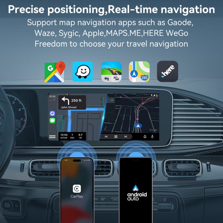 Car Wired Dual-port CarPlay/Android 2 in 1 Converts To Wireless Box