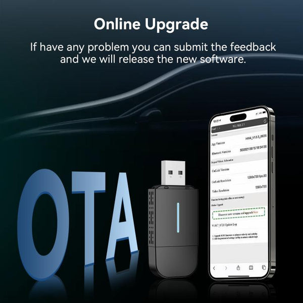 Car Wired Dual-port CarPlay/Android 2 in 1 Converts To Wireless Box