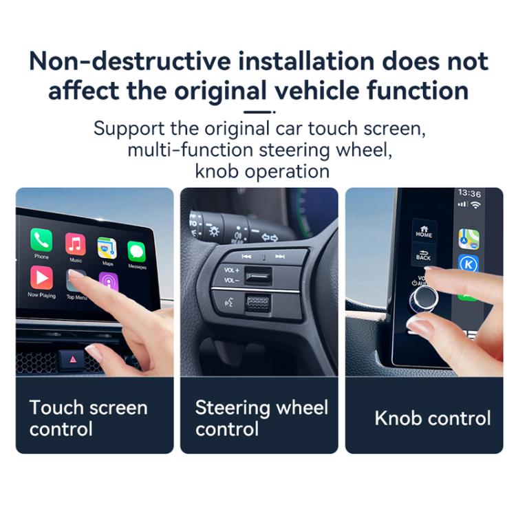 Car Wired Dual-port CarPlay/Android 2 in 1 Converts To Wireless Box