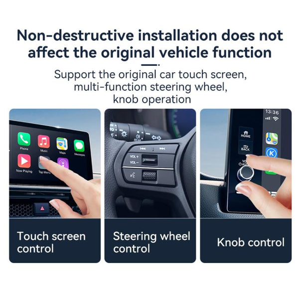 Car Wired Dual-port CarPlay/Android 2 in 1 Converts To Wireless Box