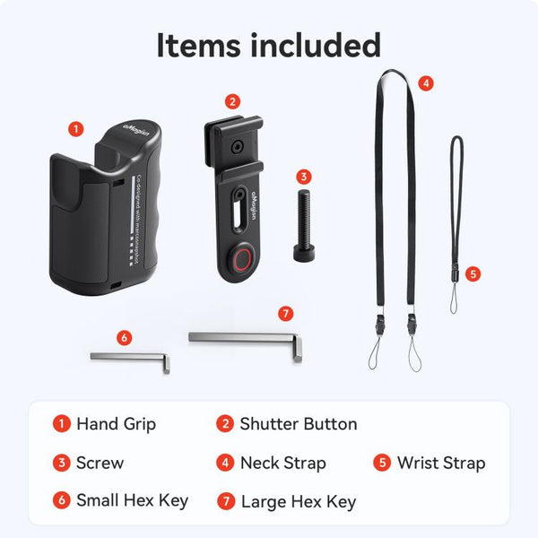 aMagisn Xplorer Grip Kit Street Vlogging Handle For Insta360, DJI Action, and GoPro Hero Series Action Cameras