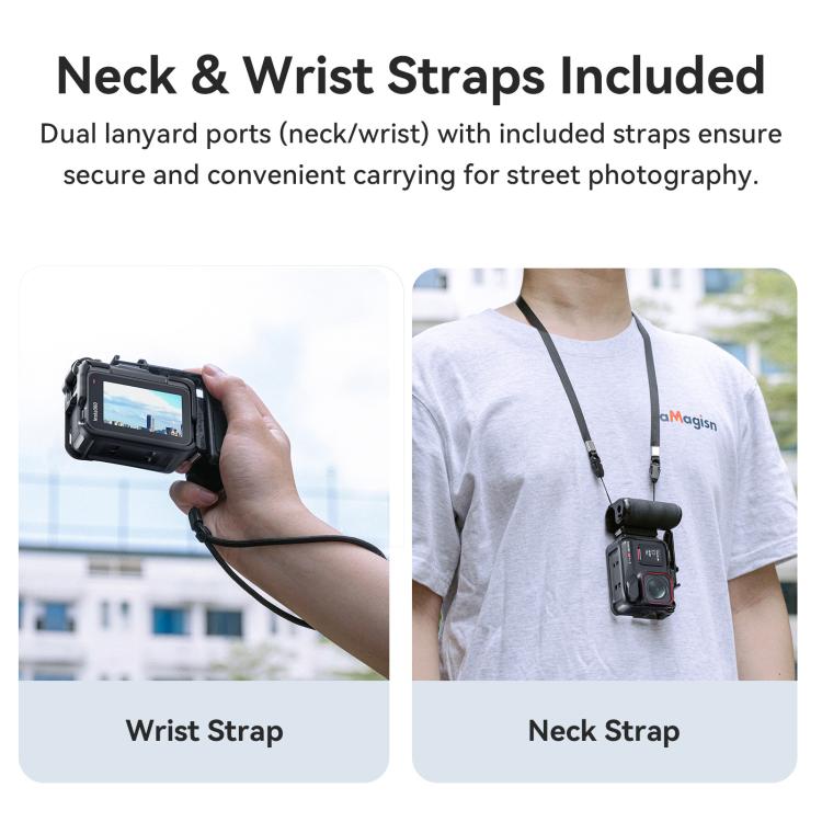 aMagisn Xplorer Grip Kit Street Vlogging Handle For Insta360, DJI Action, and GoPro Hero Series Action Cameras