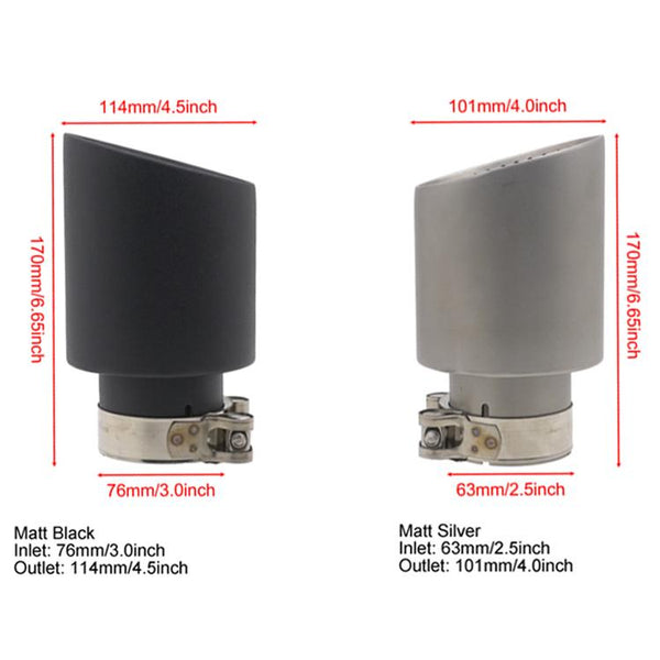 Car Inclined Stainless Steel Muffler Exhaust Pipe