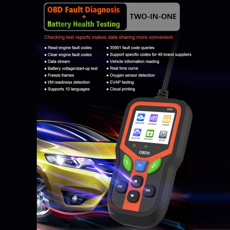 OBD 9-16V Car Battery Fault/Health Tester