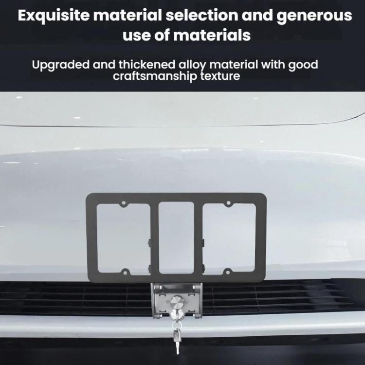 For Tesla Model 3/Y American Standard Anti-Theft Vertical License Plate Frame With Lock