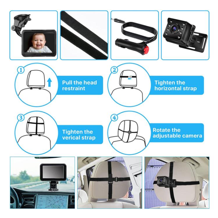 4.3 inch HD 1080P Car Baby Monitor
