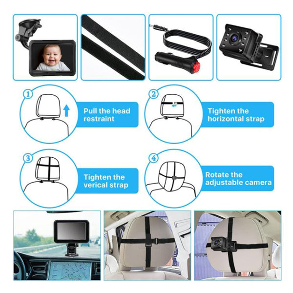 4.3 inch HD 1080P Car Baby Monitor