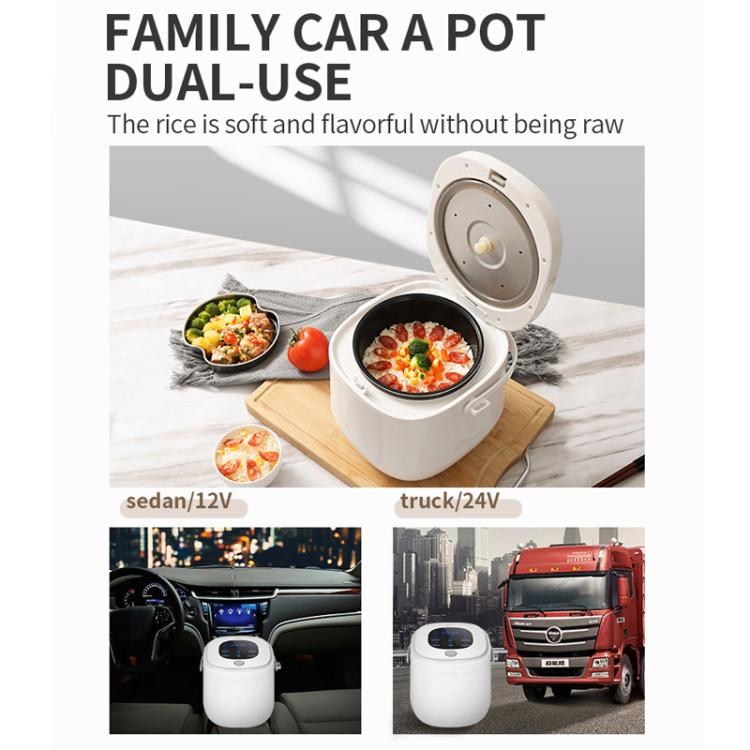12V-24V 2L Car-Mounted Push-Button Rice Cooker
