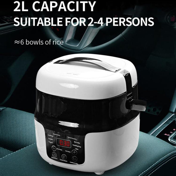 12V-24V 2L Car-Mounted Push-Button Rice Cooker