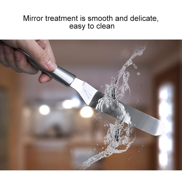 Stainless Steel Cream Spatula Stainless Steel Bell Knife Cake Spatula Baking Scraper Baking Tools