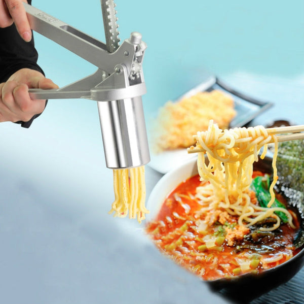 Household Stainless Steel Pasta Machine Small Manual Pasta Machine Multi-function Noodle Machine, Noodle Machine + 7 PCS Mould
