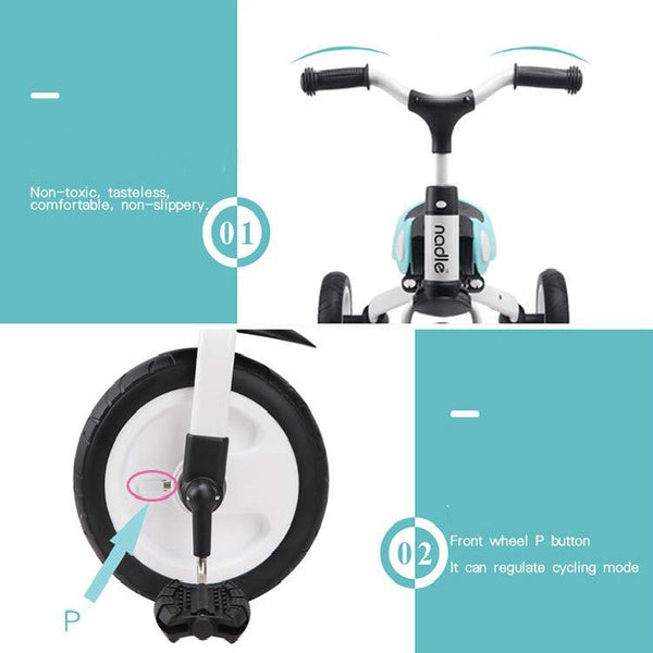 Ride On Toys Baby Tricycle Children Folding Bike Kids Scooter, Baby Tricycle