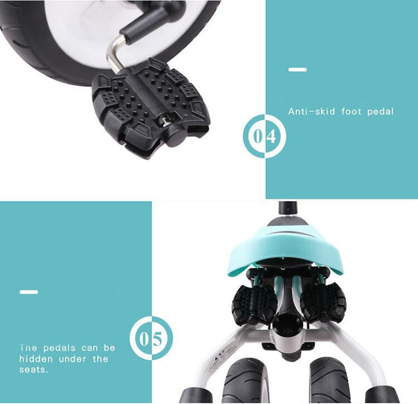 Ride On Toys Baby Tricycle Children Folding Bike Kids Scooter, Baby Tricycle