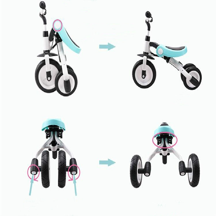 Ride On Toys Baby Tricycle Children Folding Bike Kids Scooter, Baby Tricycle