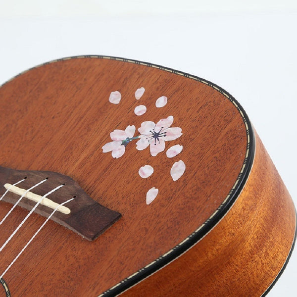 2 PCS Guitar Panel Stickers DIY Cherry Blossom Stickers Ukuleles Paste, 2 PCS Guitar Panel Stickers