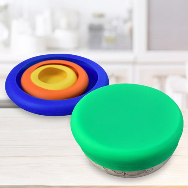 3 Sets 4 in 1 Silicone Fresh-Keeping Cover Set Multifunctional Fruit And Vegetable Sealable Stretchable Silicone Bowl Cover Random Color Delivery, Silicone Fresh-Keeping Cover