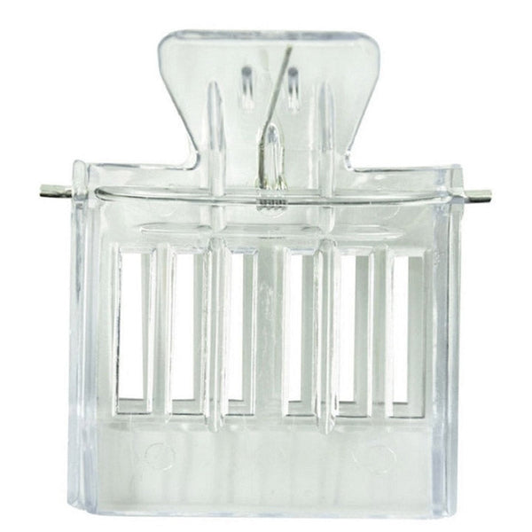 2 PCS  Plastic Book Clip Type Bee King Cage Beekeeping Tool
