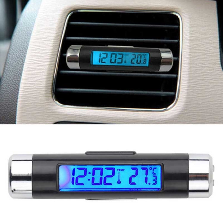2 in 1 Car Auto Thermometer Clock Calendar LCD Display Screen, Car Auto Thermometer