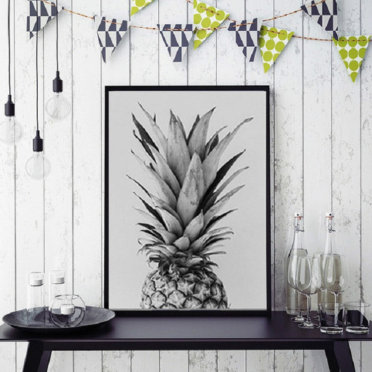 2pcs Modern Minimalist Pineapple Letter Frameless Decorative Painting Living Room Core, 13x18cm, 15x20cm, 20x25cm, 21x30cm, 30x40cm, 40x50cm, 40x60cm, 50x70cm