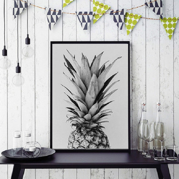 2pcs Modern Minimalist Pineapple Letter Frameless Decorative Painting Living Room Core, 13x18cm, 15x20cm, 20x25cm, 21x30cm, 30x40cm, 40x50cm, 40x60cm, 50x70cm
