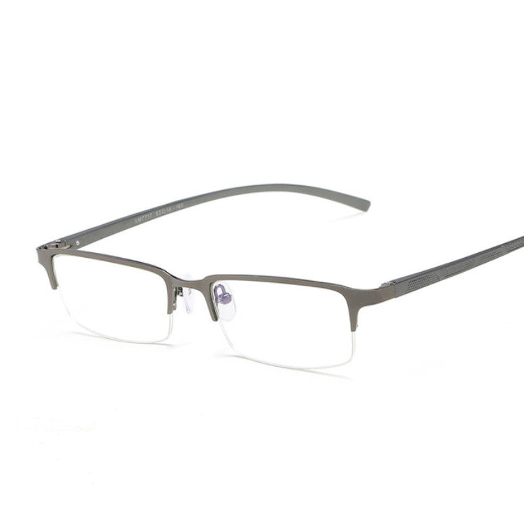 Anti Blu-ray Business Eye Glasses for Men Metal Frame Plain Glass Spectacles