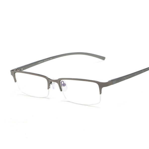 Anti Blu-ray Business Eye Glasses for Men Metal Frame Plain Glass Spectacles