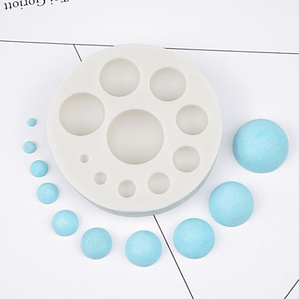 Round Silicone Fondant Cake Mold DIY Baking Decoration Chocolate Tool, Round Silicone(Grey), Round Silicone(Pink)