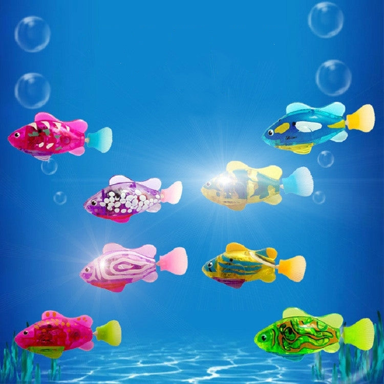 8 in 1 Simulation Electric Fish Babies Shower Toy with Swimming & Lighting Function
