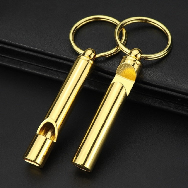 2 PCS Metal Whistle Bottle Opener Keychain Creative Multifunctional Key Ring Pendant, Gold, Silver