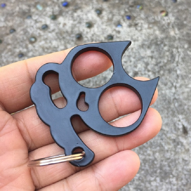 5 PCS Kitty Outdoor Metal Self-defense Keychain Outdoor Self-defense Window Breaking Tool, Cat Shape(Gold), Cat Shape(Black)