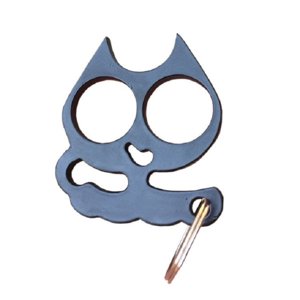 5 PCS Kitty Outdoor Metal Self-defense Keychain Outdoor Self-defense Window Breaking Tool, Cat Shape(Gold), Cat Shape(Black)