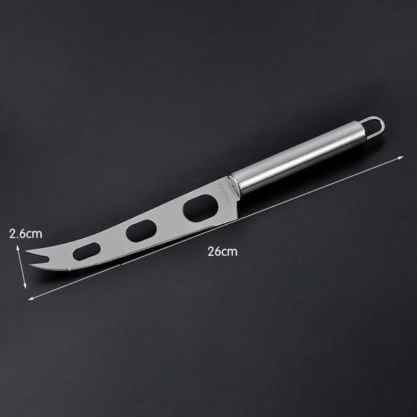 Stainless Steel Cheese Knife With Fork Tip Cheese Butter Knife Slicer Butter Pizza Cutter, Cheese Knife